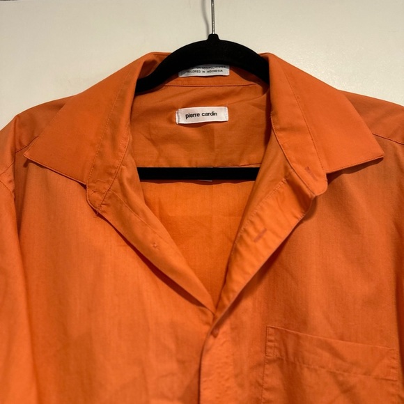 Pierre Cardin Terracotta Long Sleeve Pocket Dress Shirt Sz L 16-16.5 34/35. - Picture 9 of 9